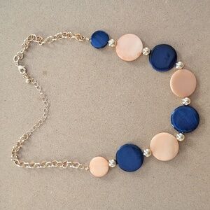 Mixit Color Elegant Gold and Navy Necklace New without Tags